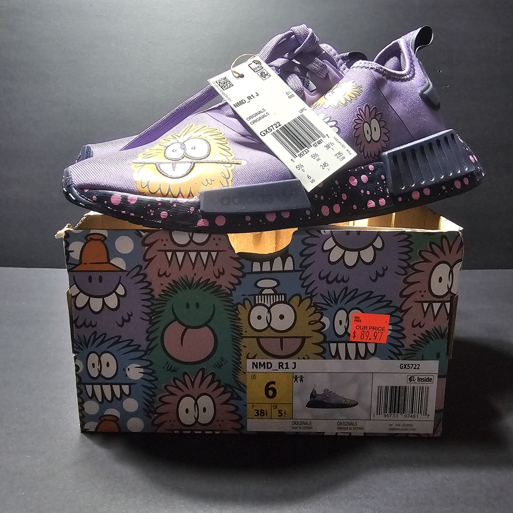 Adidas NMD R1J Purple Cartoon Sneakers